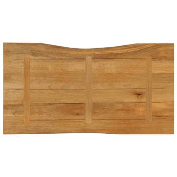 Live Edge Solid Wood Mango Table Top - 110x60 cm | Hipo Market