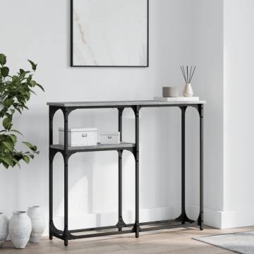 Stylish Grey Sonoma Console Table - 90x22.5x75 cm