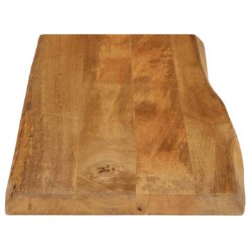 Live Edge Solid Wood Mango Table Top 80x40x3.8 cm | HipoMarket