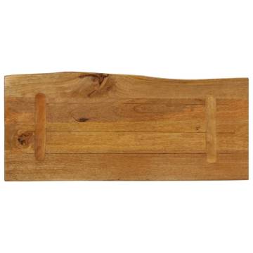 Live Edge Solid Wood Mango Table Top 80x40x3.8 cm | HipoMarket