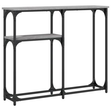 Stylish Grey Sonoma Console Table - 90x22.5x75 cm