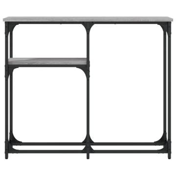 Stylish Grey Sonoma Console Table - 90x22.5x75 cm