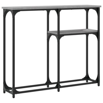 Stylish Grey Sonoma Console Table - 90x22.5x75 cm