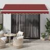 Manual Retractable Awning with LED Burgundy 350x250 cm Colour burgundy and white Size 350 x 250 cm Quantity in Package 1 