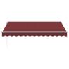 Manual Retractable Awning with LED - Burgundy 350x250 cm