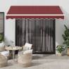 Manual Retractable Awning Burgundy 300x250 cm Colour burgundy and white Size 300 x 250 cm Quantity in Package 1 