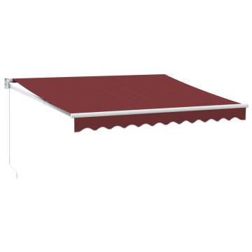 Manual Retractable Awning Burgundy 300x250 cm | HipoMarket UK