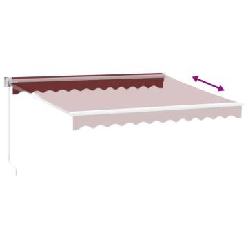 Manual Retractable Awning Burgundy 300x250 cm | HipoMarket UK