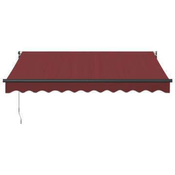 Manual Retractable Awning Burgundy 300x250 cm | Hipomarket