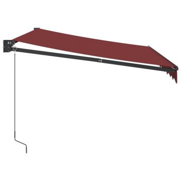 Manual Retractable Awning Burgundy 300x250 cm | Hipomarket