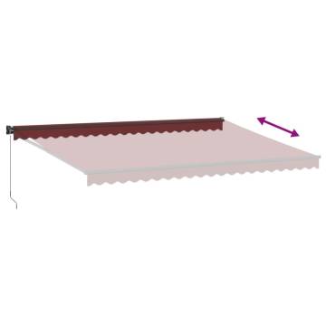 Manual Retractable Awning Burgundy 500x300 cm | Hipomarket UK