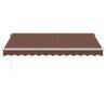 Manual Retractable Awning with LED Brown 350x250 cm | Hipo Market