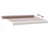 Manual Retractable Awning with LED Brown 350x250 cm | Hipo Market