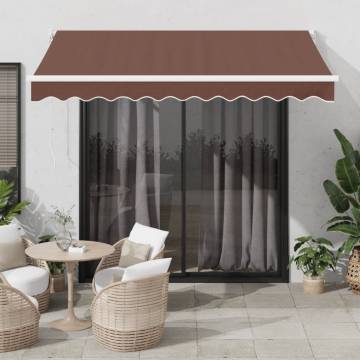 Manual Retractable Awning Brown 300x250 cm | Hipomarket