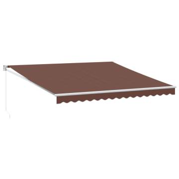 Manual Retractable Awning Brown 400x300 cm | Hipomarket UK