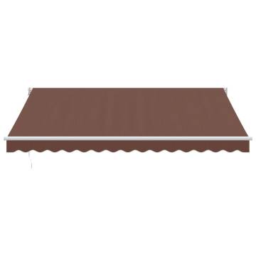 Manual Retractable Awning Brown 400x300 cm | Hipomarket UK