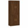 Stylish Highboard Brown Oak - 69.5x34x180 cm | Hipo Market