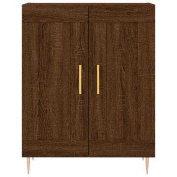 Stylish Highboard Brown Oak - 69.5x34x180 cm | Hipo Market