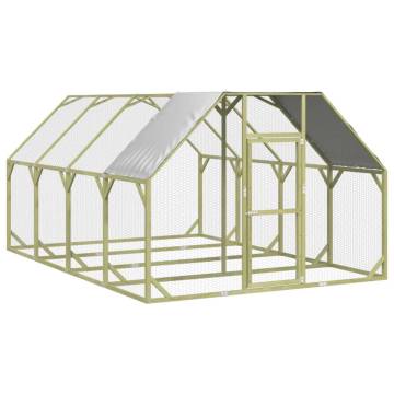 Durable Chicken Coop 268x400x190 cm - Solid Pine Wood