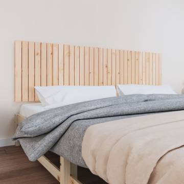 Wall Headboard 204x3x60 cm Solid Wood Pine - Elegant Design