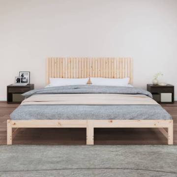 Wall Headboard 204x3x60 cm Solid Wood Pine - Elegant Design