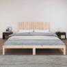 Wall Headboard 204x3x60 cm Solid Wood Pine - Elegant Design