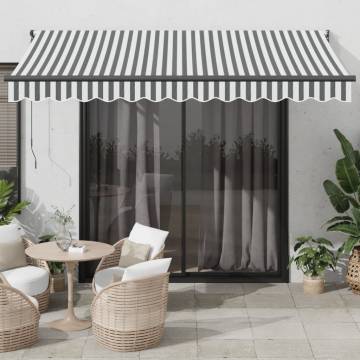 Retractable Awning Anthracite & White 3.5x2.5 m - Buy Now