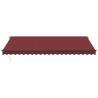 Manual Retractable Awning Burgundy 500x350 cm for Outdoor Shade