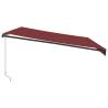 Manual Retractable Awning Burgundy 500x350 cm for Outdoor Shade