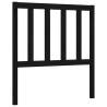 Black Small Single Bed Frame with Headboard - Solid Wood