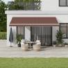 Manual Retractable Awning with LED Brown 500x350 cm Colour brown and white Size 500 x 350 cm Quantity in Package 1 