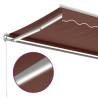 Manual Retractable Awning with LED Brown 500x350 cm | HipoMarket