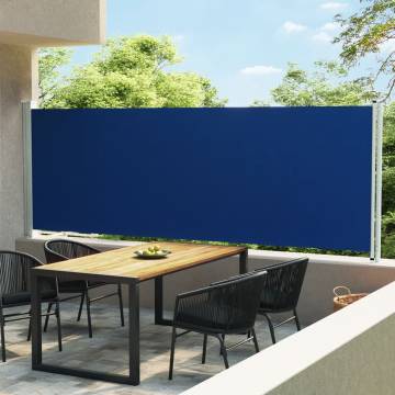 Patio Retractable Side Awning 600x160 cm - Blue