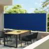 Patio Retractable Side Awning 600x160 cm Blue Colour blue Size 600 x 160 cm Quantity in Package 1 