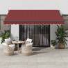 Manual Retractable Awning Burgundy 400x300 cm Colour burgundy Size 400 x 300 cm Quantity in Package 1 