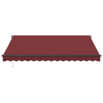 Manual Retractable Awning Burgundy 400x300 cm - HipoMarket