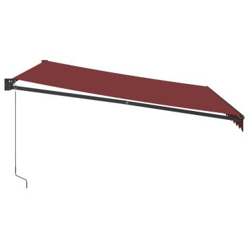 Manual Retractable Awning Burgundy 400x300 cm - HipoMarket