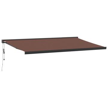 Automatic Retractable Awning Brown 500x300 cm - Hipomarket