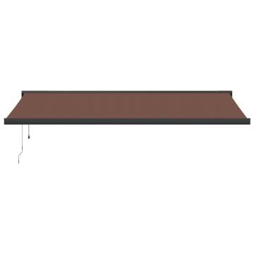 Automatic Retractable Awning Brown 500x300 cm - Hipomarket