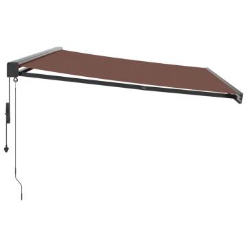 Automatic Retractable Awning Brown 500x300 cm - Hipomarket