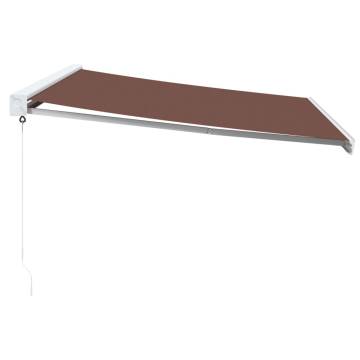 Manual Retractable Awning Brown 450x300 cm - Stylish & Durable