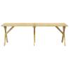 Elegant Garden Table - 220x73x70 cm Impregnated Pinewood