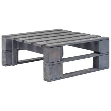 Garden Pallet Ottoman - Rustic Wood Grey for Indoor & Outdoor