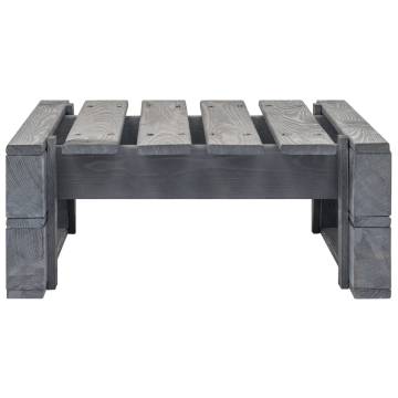 Garden Pallet Ottoman - Rustic Wood Grey for Indoor & Outdoor