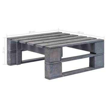 Garden Pallet Ottoman - Rustic Wood Grey for Indoor & Outdoor