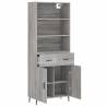 Stylish Highboard Grey Sonoma - 69.5x34x180 cm - Hipomarket