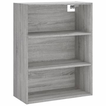 Stylish Highboard Grey Sonoma - 69.5x34x180 cm - Hipomarket