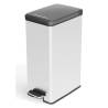 Curver Slim Pedal Bin Deco 40L Silver | Stylish Waste Solution