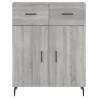 Stylish Highboard Grey Sonoma - 69.5x34x180 cm - Hipomarket