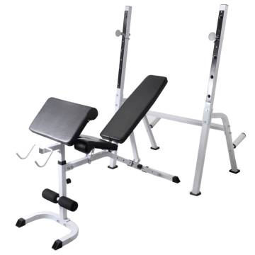 Adjustable Workout Bench & 120 kg Barbell/Dumbbell Set